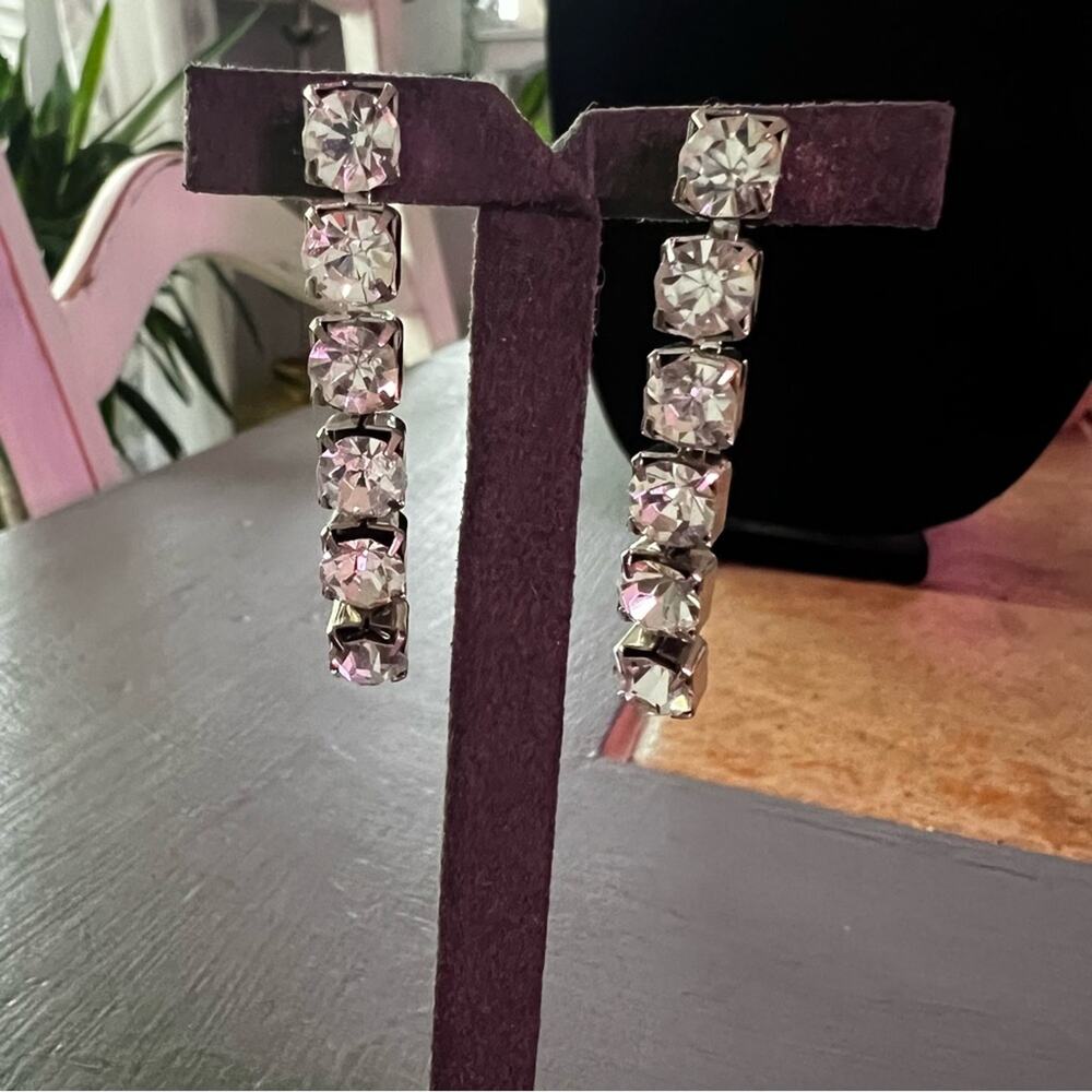 Bling Rhinestones Dangle Earrings - Picture 6 of 6